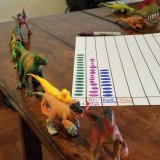 Dinosaur line-up for creating our chart.